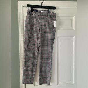 Gap skinny ankle mid rise stretch plaid pants